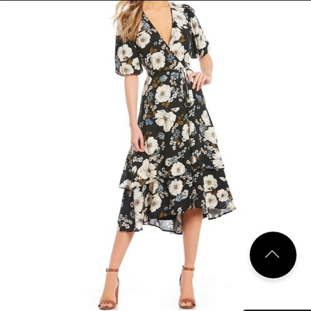 Gianni bini floral wrap dress